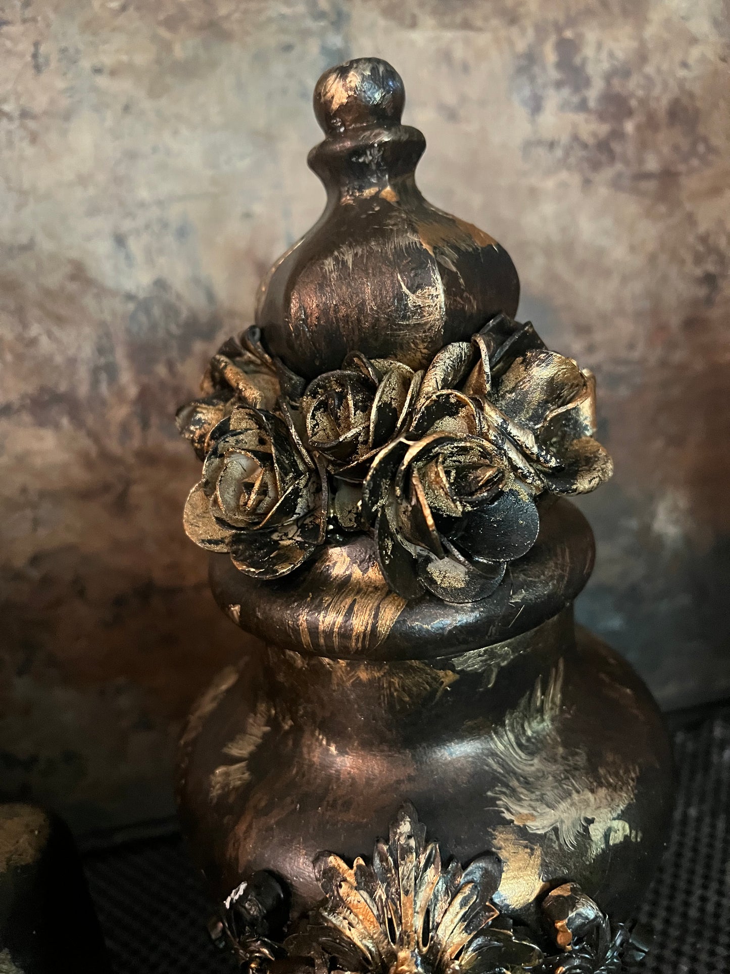 Blackened Bronze Rose of Reverie Vanity Set