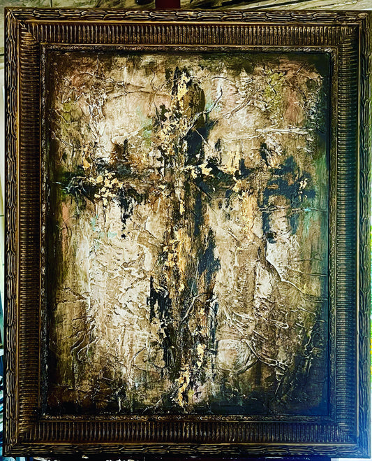 Textured Cross Reliquary Wall Art