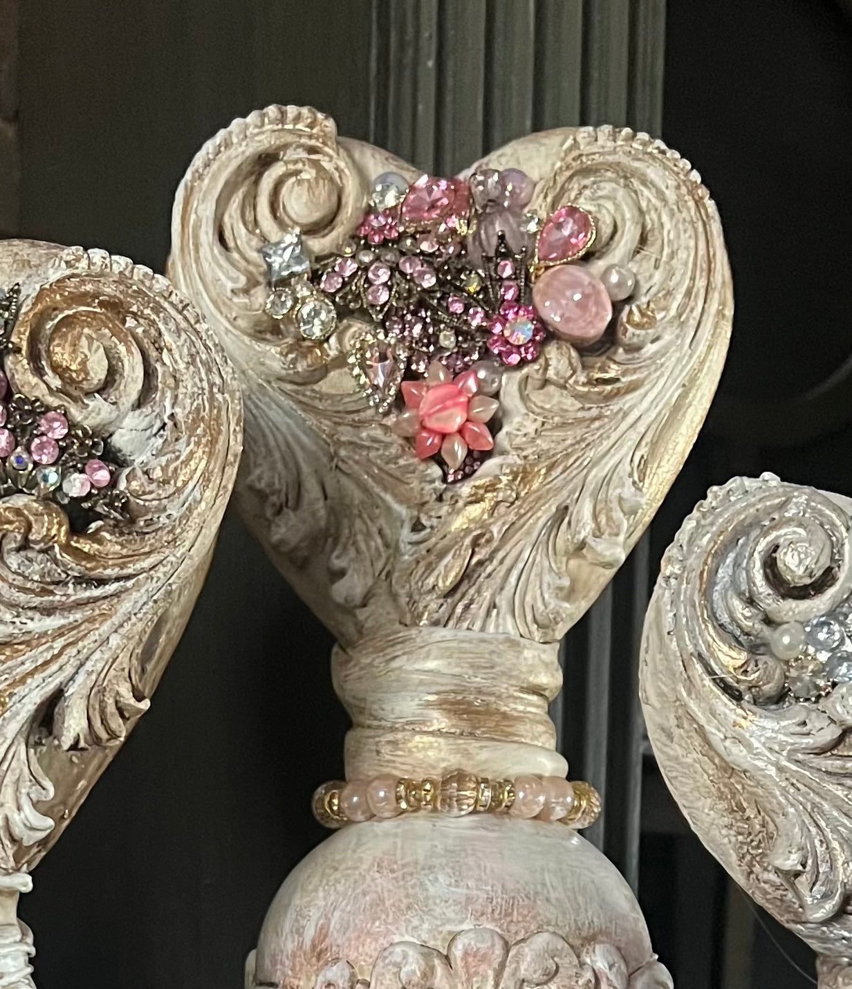 Jewel-Adorned Heart Bottles