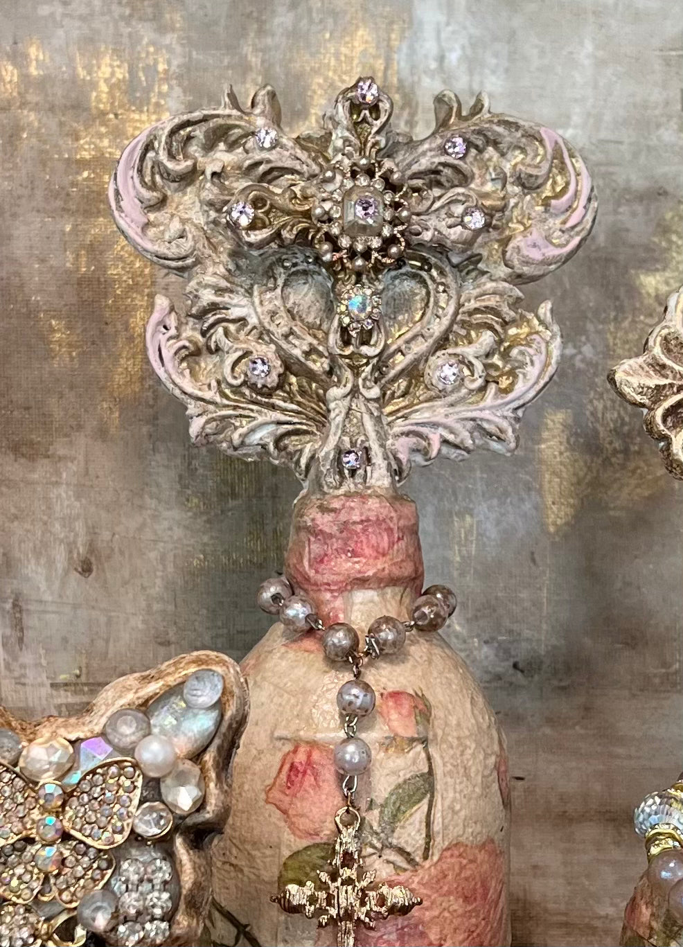Romantic Floral Embellished Bottles