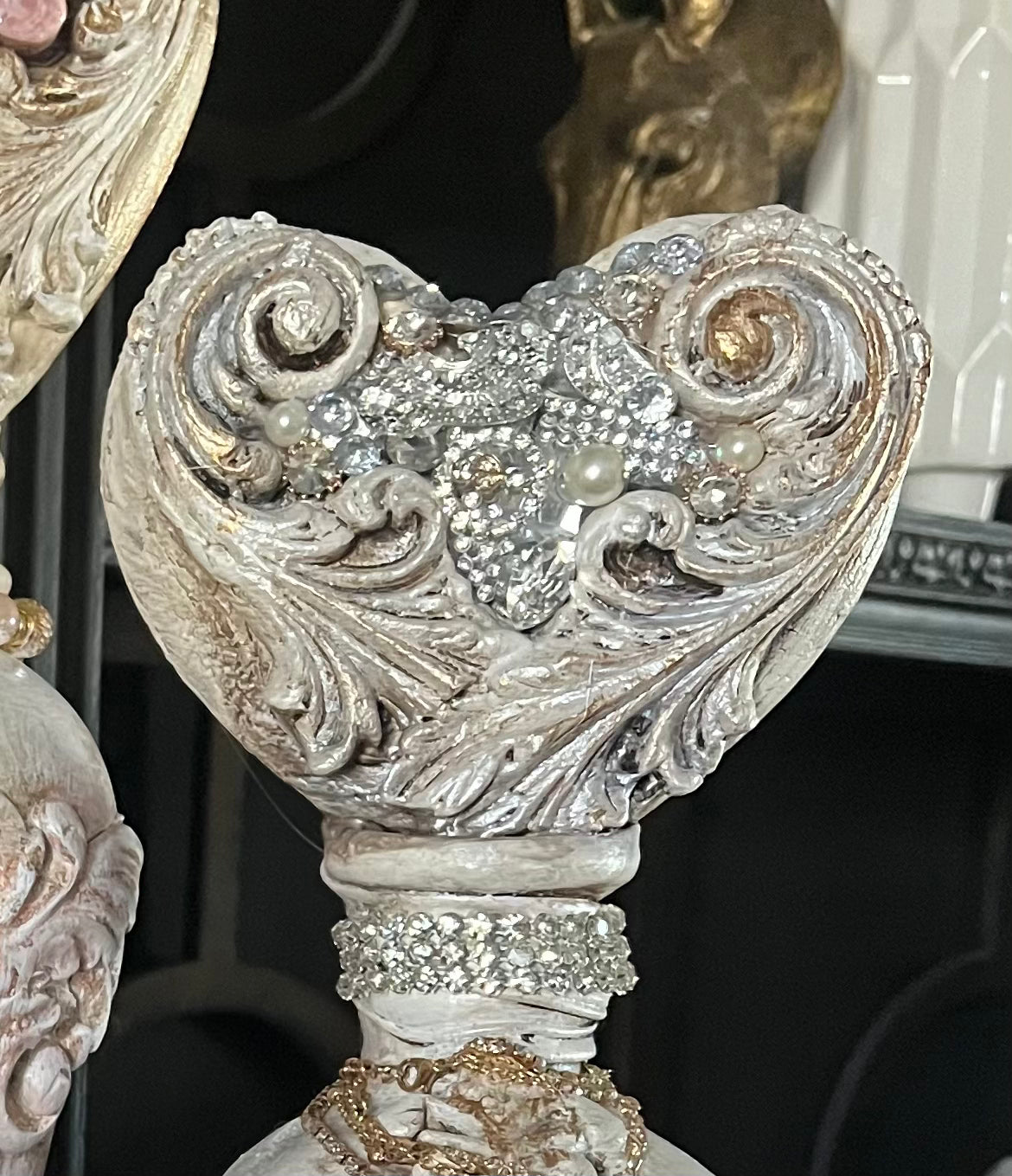 Jewel-Adorned Heart Bottles