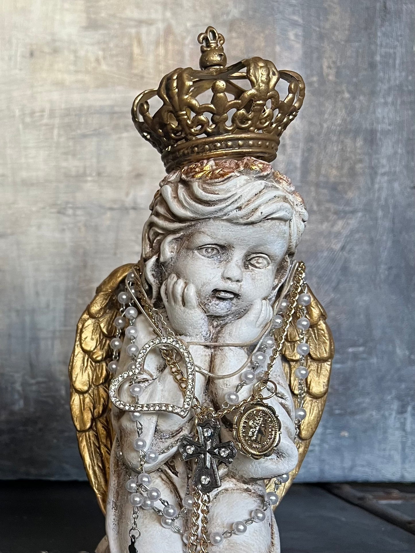 Jeweled Cherub Statues