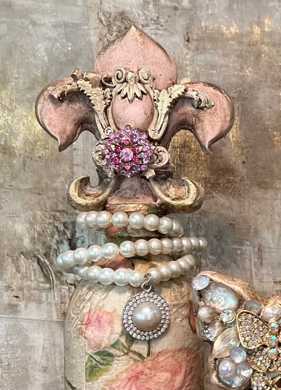 Romantic Floral Embellished Bottles