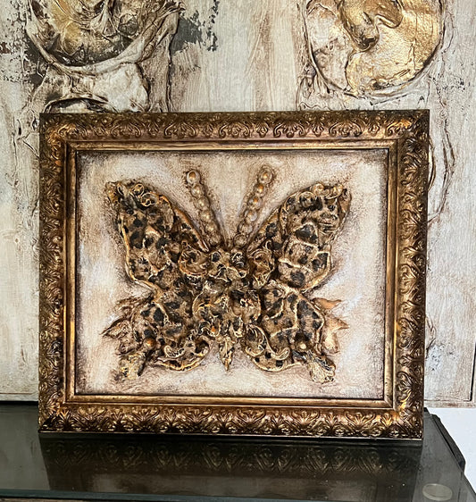 Wild Grace – Leopard Butterfly Framed Art