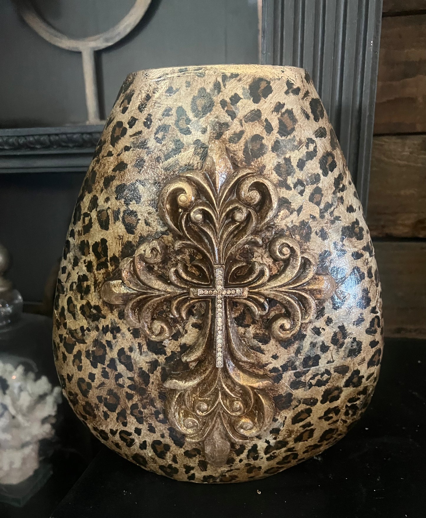 Antique Oval Cross Vessel