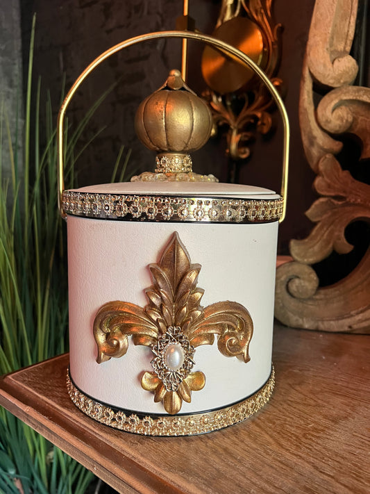 Crowned Fleur Vintage Ice Bucket