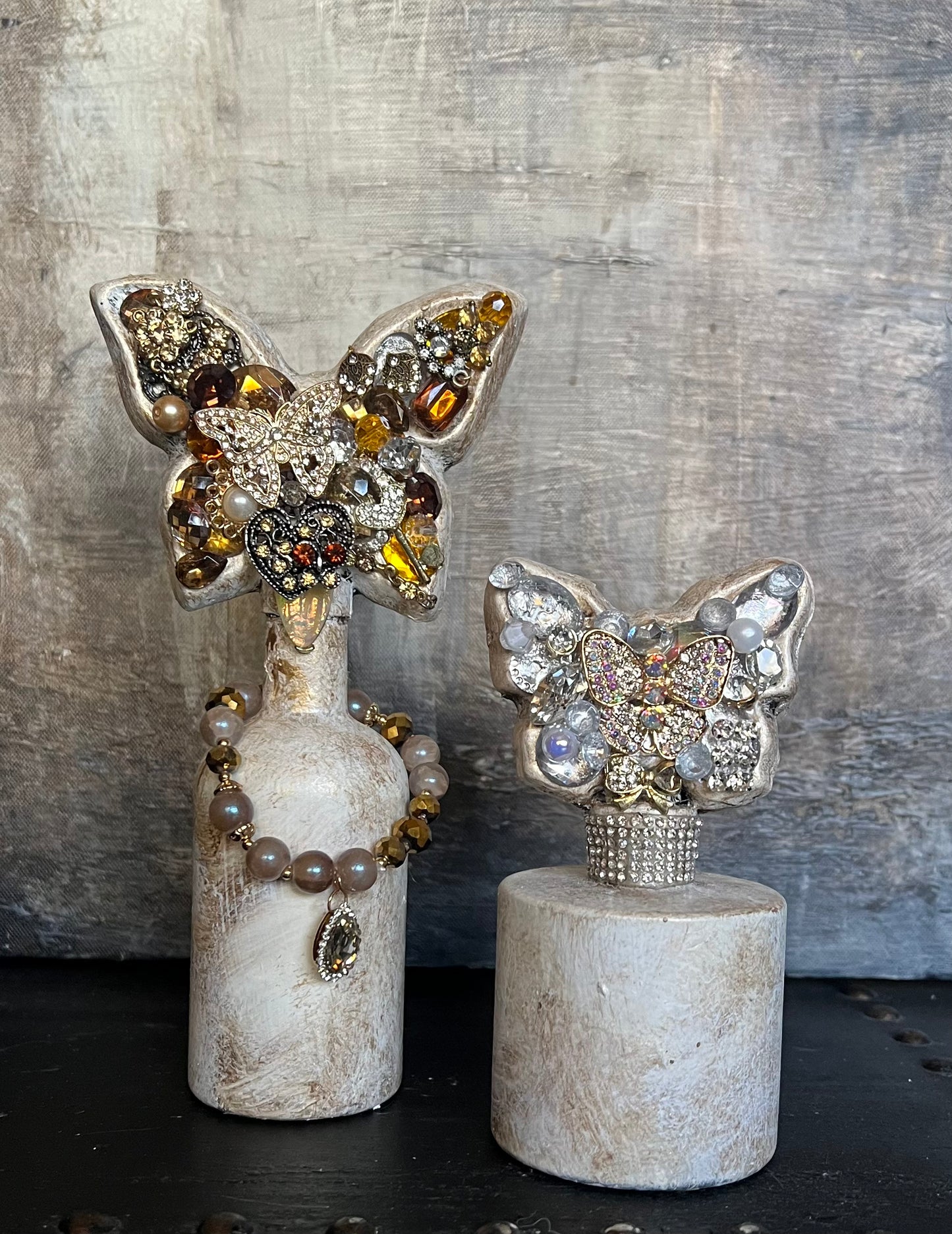 Jeweled Butterfly Bottles