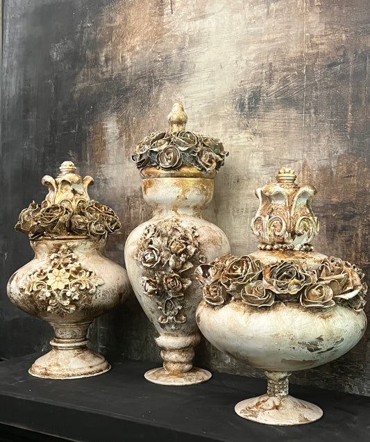 A Rose of Reverie Ornate Lidded Vessels