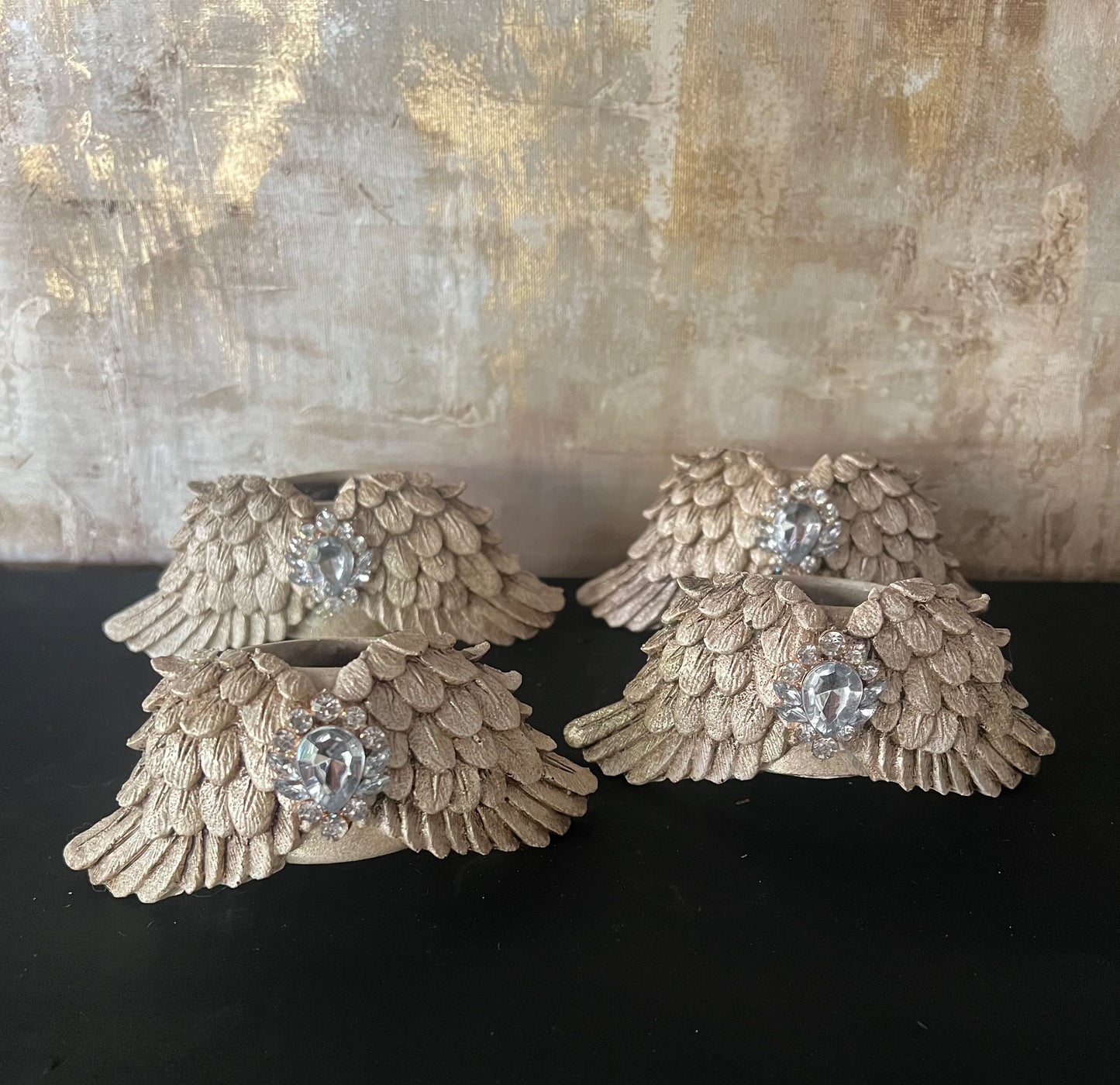 Angel Wing Napkin Ring Set