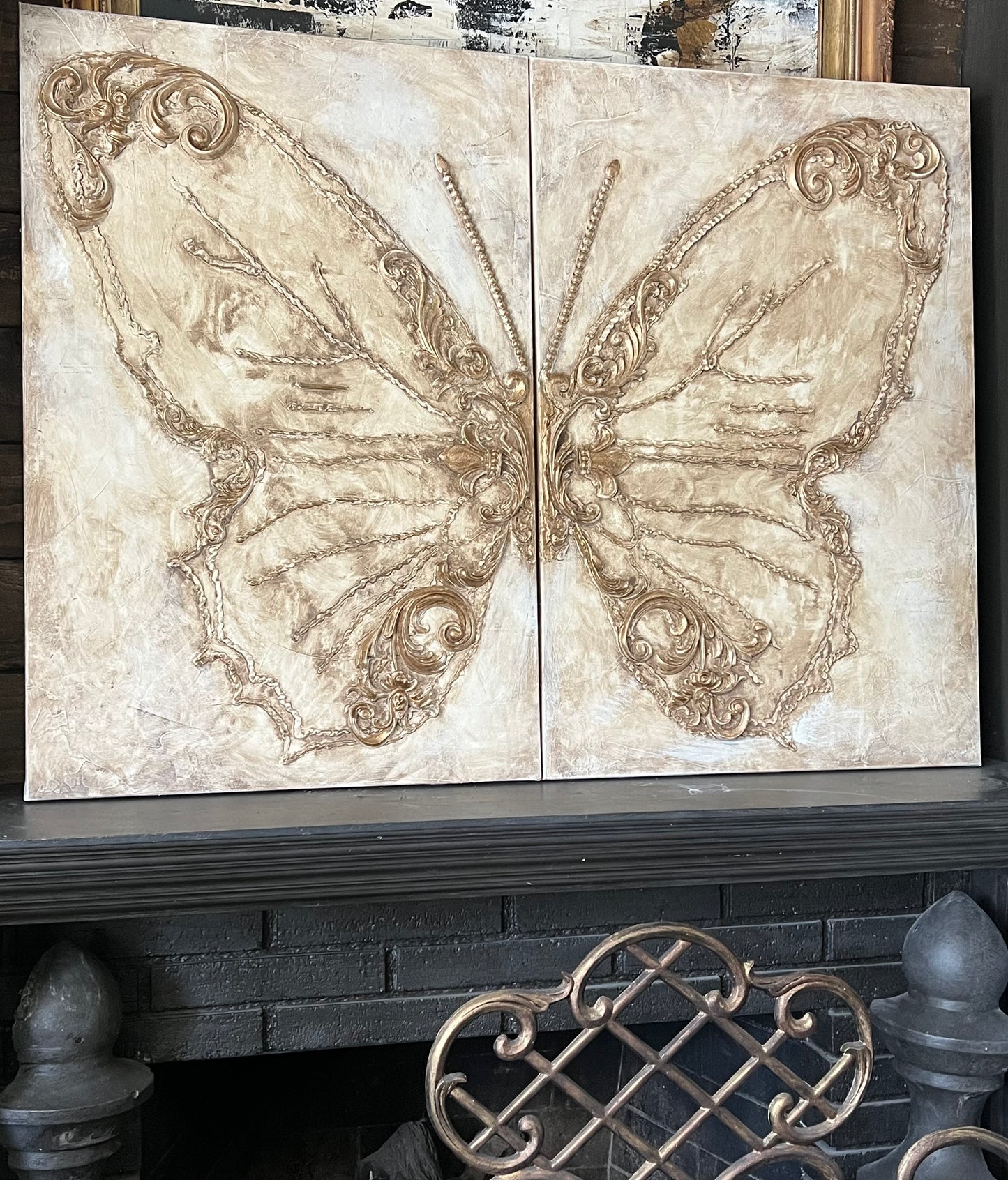 Regal Winged Grace – Split Butterfly Wall Art