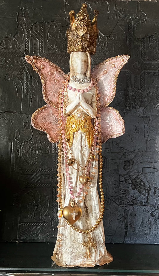 The Rosegold Seraph | Crowned Angel of Sacred Hearts
