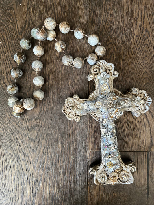 Pearl Sanctuaire Jeweled Cross