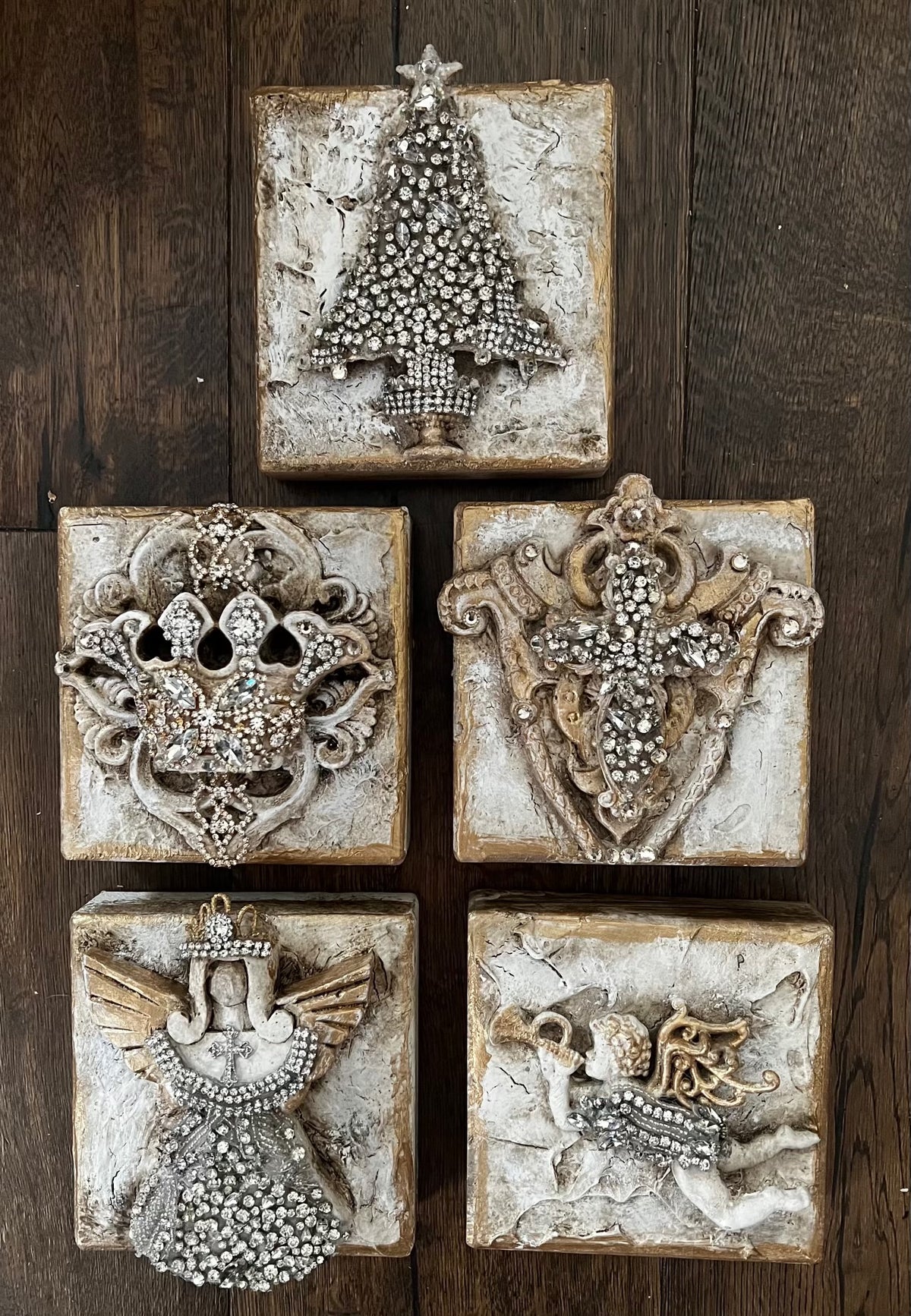 The Celestial Treasures Collection | Jeweled Heirloom Plaques with stand