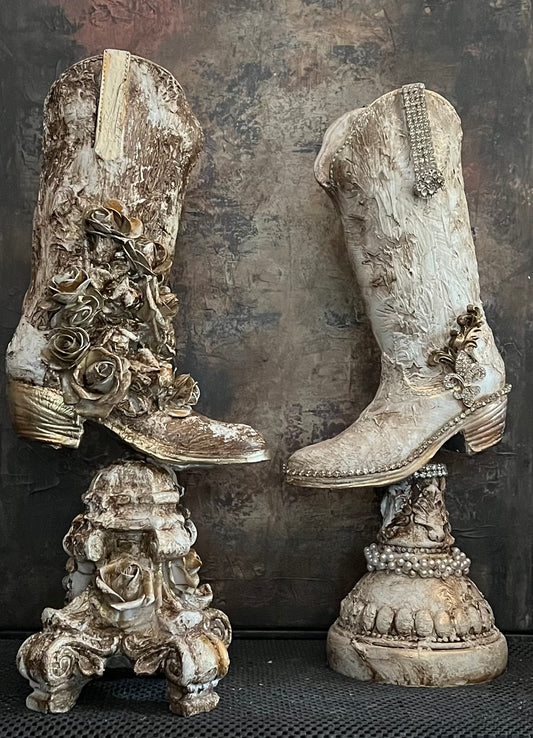 Crowned Rose & Fleur Boots