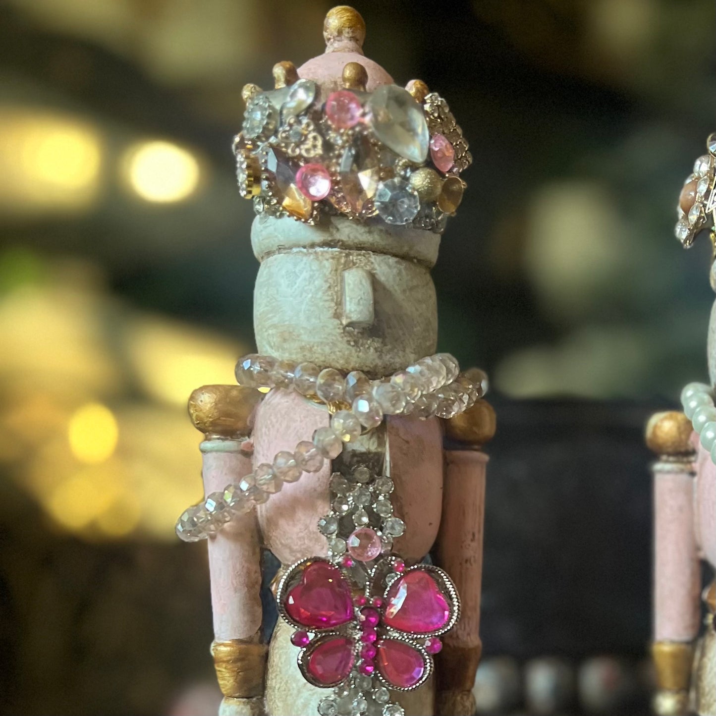 Blush Gem Nutcracker Pair