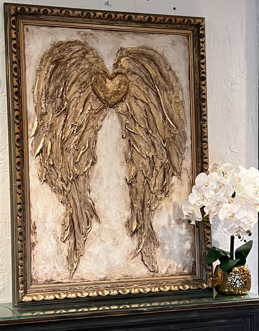 Angel Wings with Heart Artwork