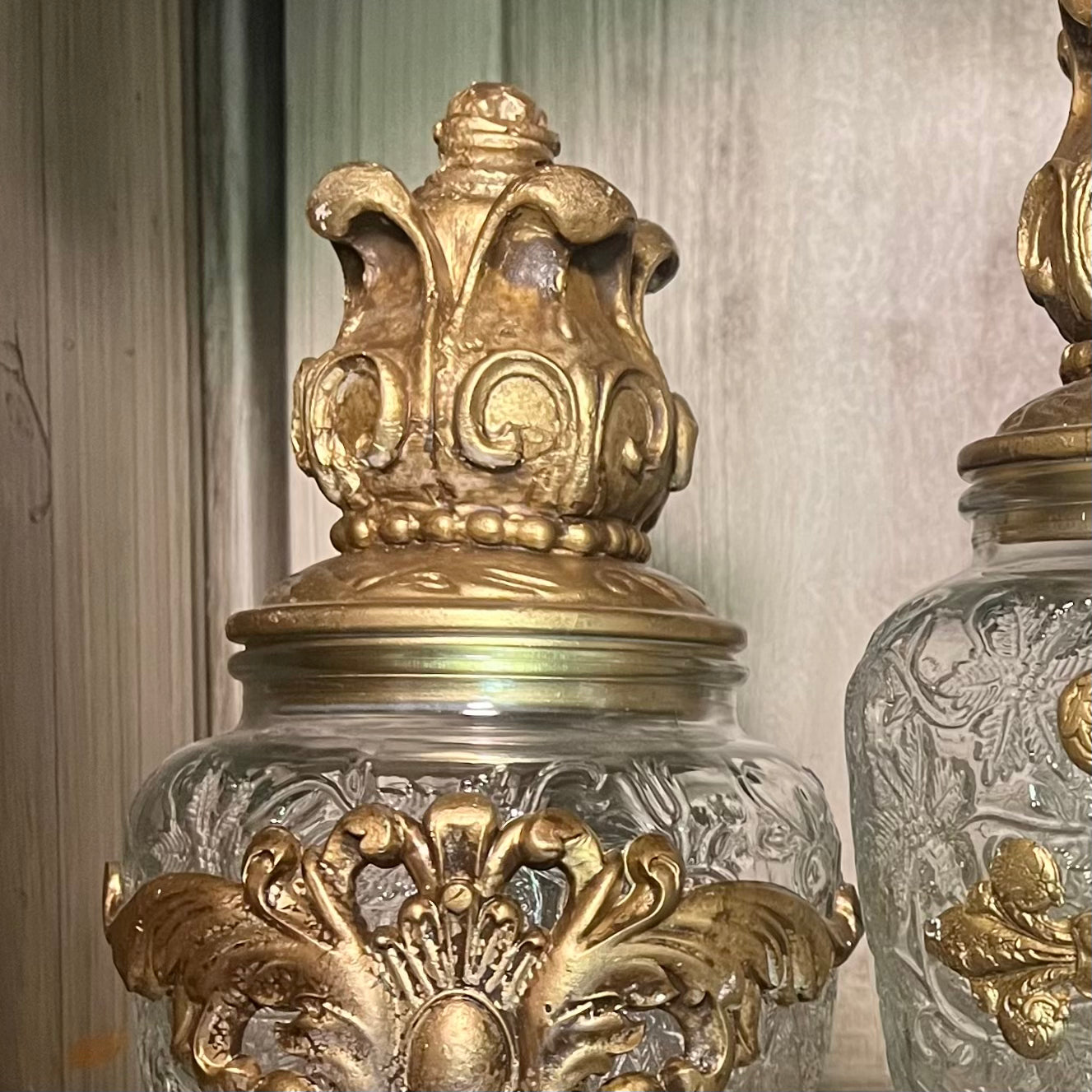 Ornate Glass Canisters