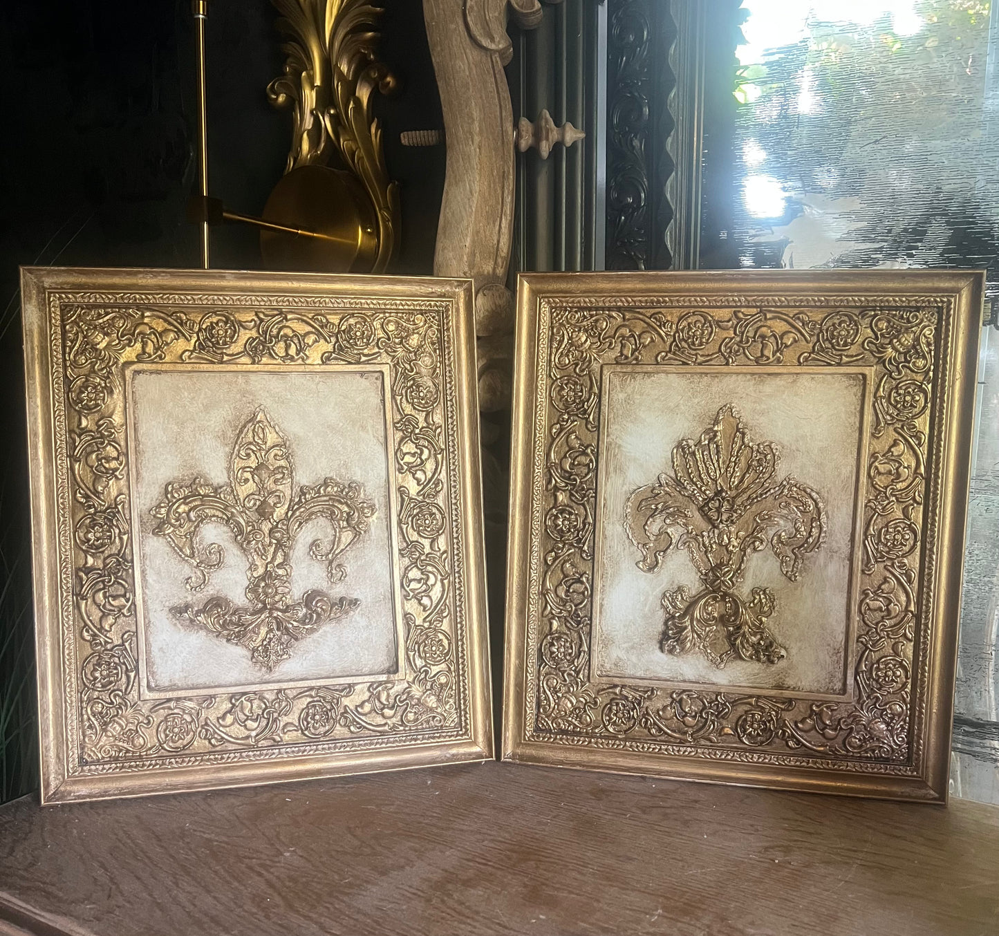 Antique Gold Fleur-de-Lis Wall Art