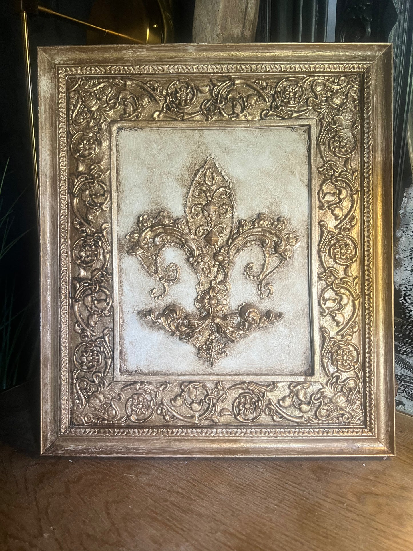 Antique Gold Fleur-de-Lis Wall Art