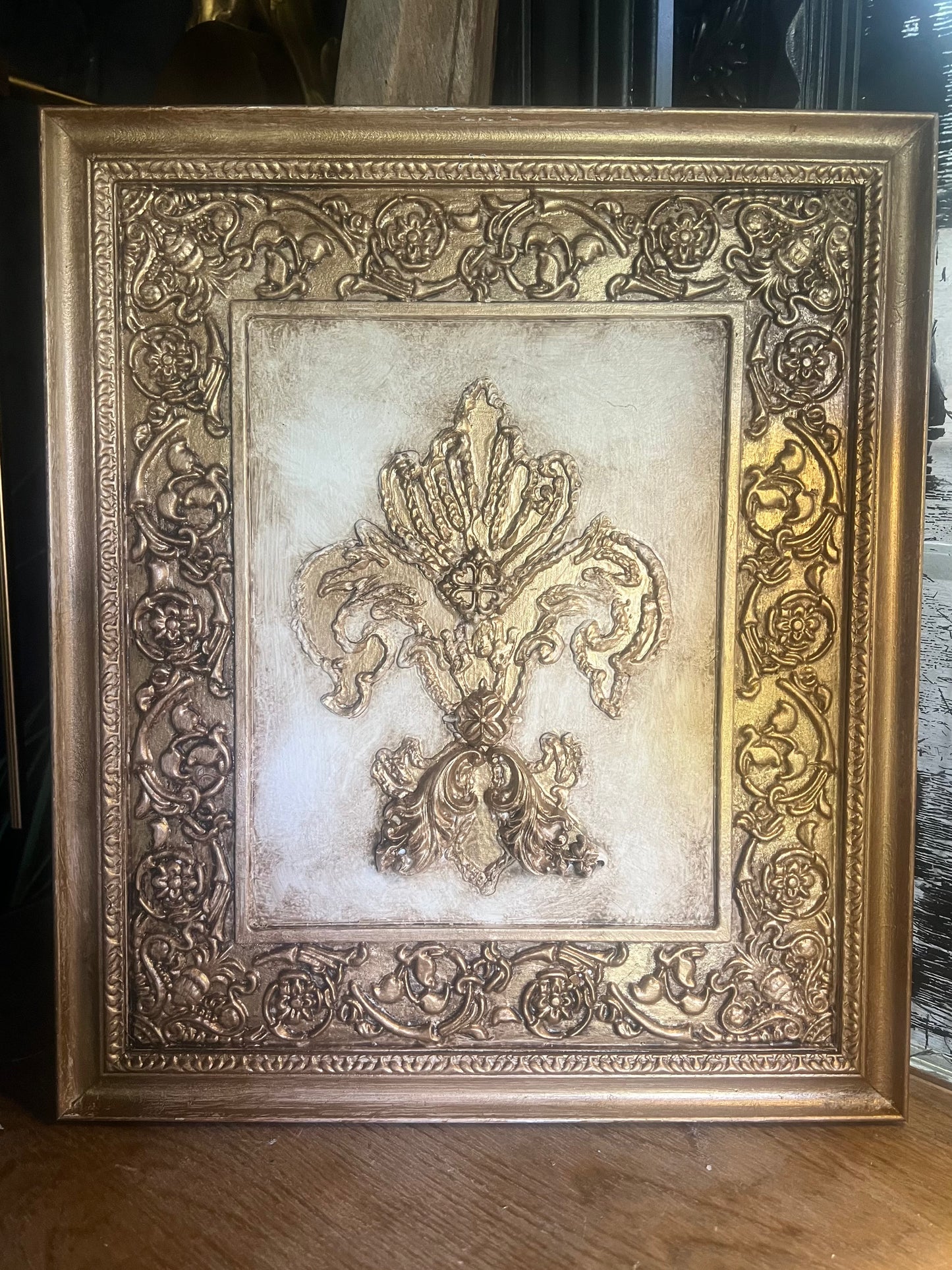 Antique Gold Fleur-de-Lis Wall Art