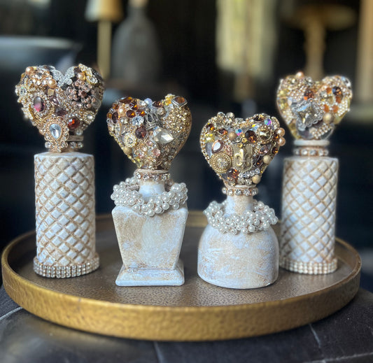 Jeweled Heart Bottles