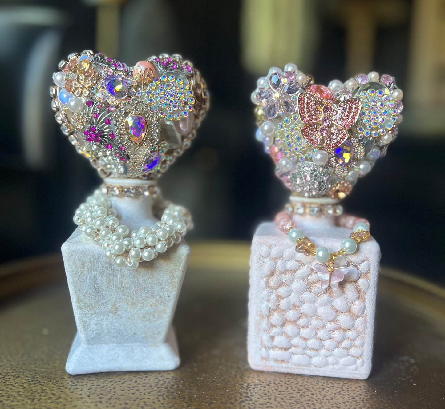 Jeweled Heart Bottles