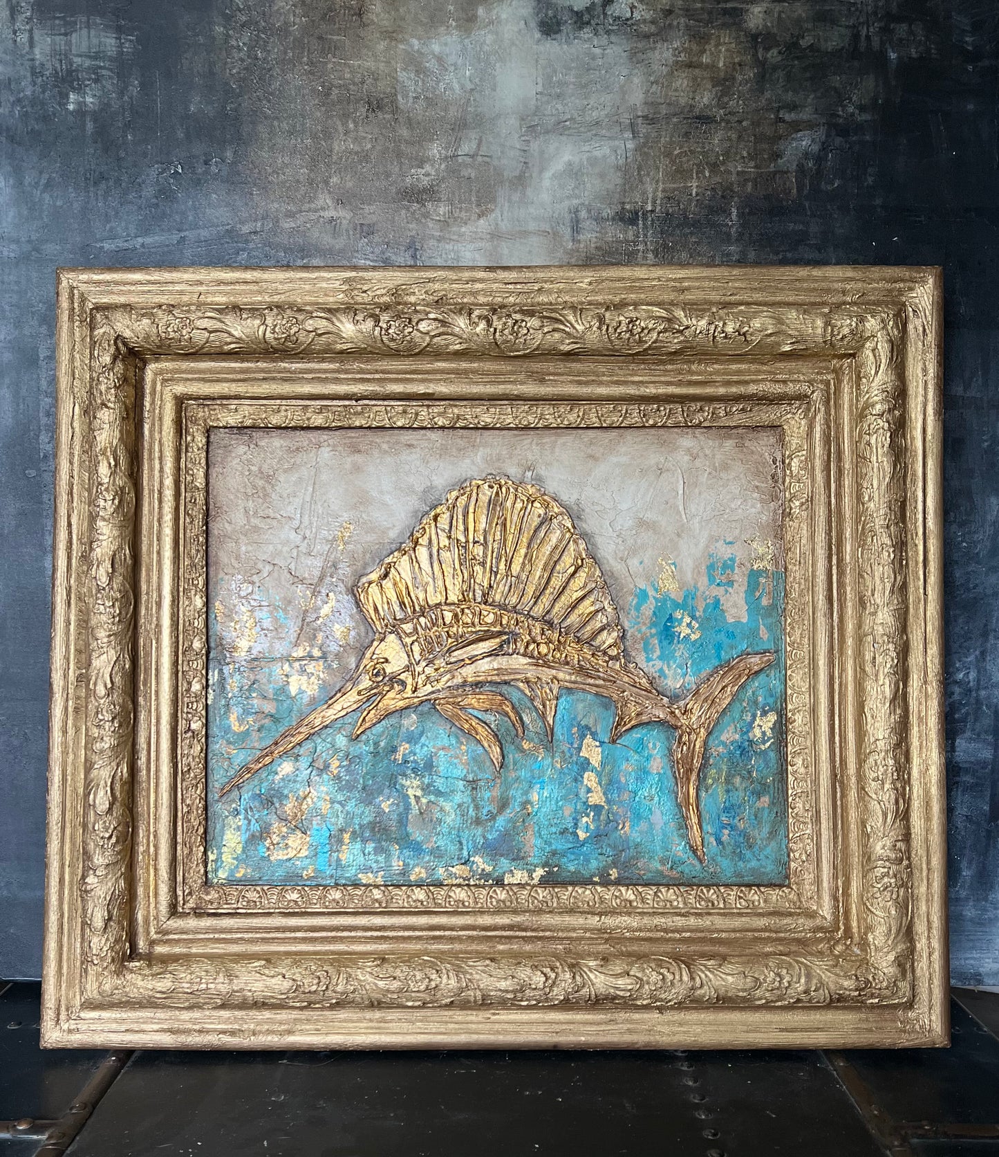 Golden Sailfish Framed Artwork