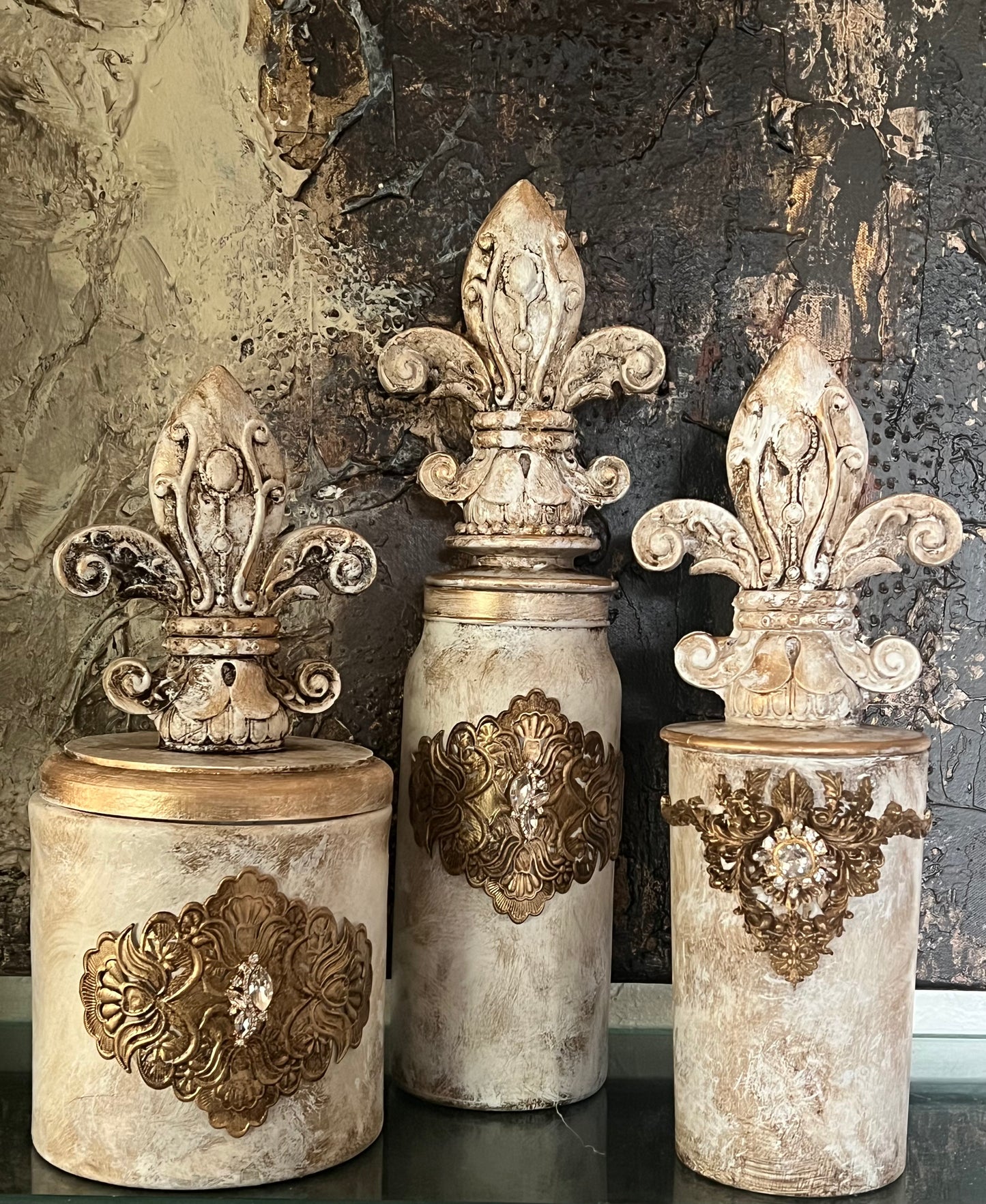 Antoinette Fleur-de-Lis Canisters