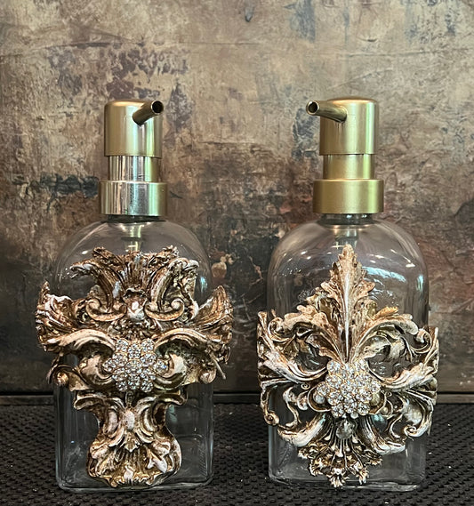 Gilded Reflections Soap & Lotion Dispenser Set