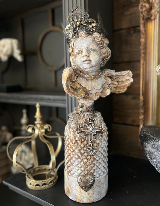 Regal Angel with Ornate Crown