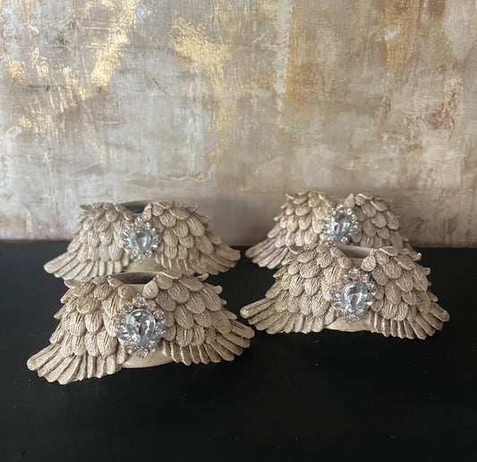 Angel Wing Napkin Ring Set