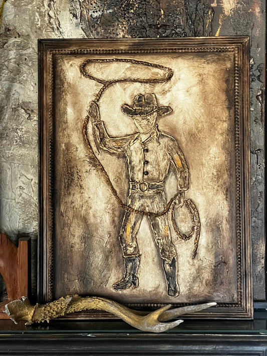 The Golden Lariat | Western Cowboy Wall Art