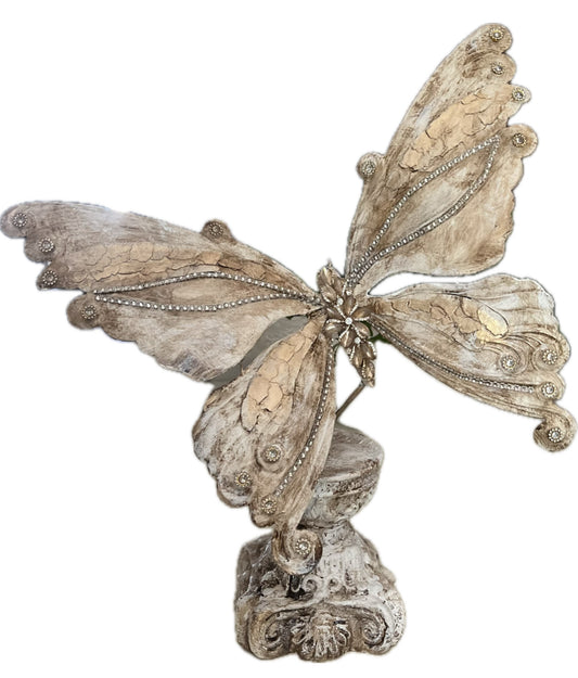 Antique Baroque Butterfly Sculpture